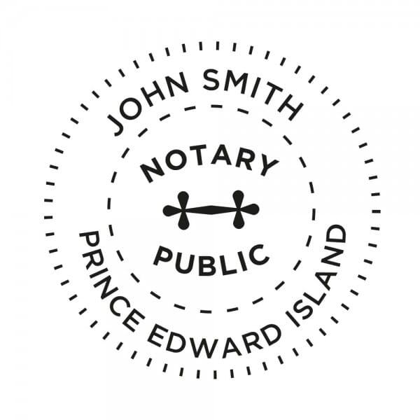 Prince Edward Island Notary stamp 1 5/8'' diameter getstamps.ca