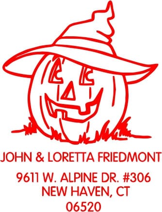 Tampon monogramme carré - Les amis pour Halloween