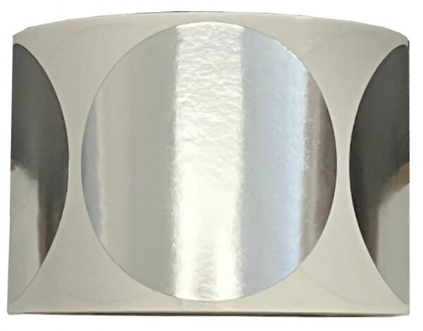 Seal Label Plain Round Silver - 2.25" (Pack of 100)