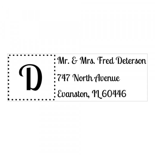 Monogram stamp rectangular - No  15