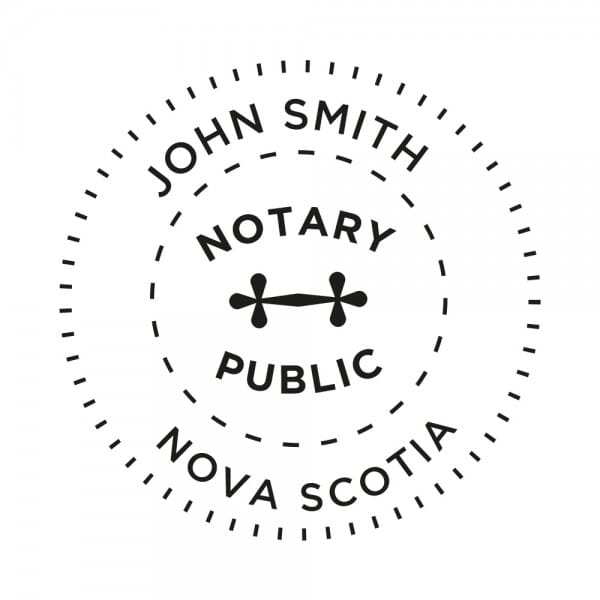 Nova Scotia Notary stamp 1 5/8'' diameter getstamps.ca