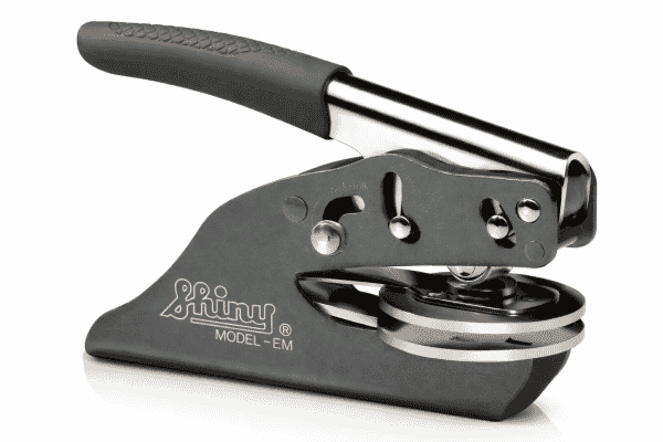 Shiny EM Embossing Seal 2" diameter