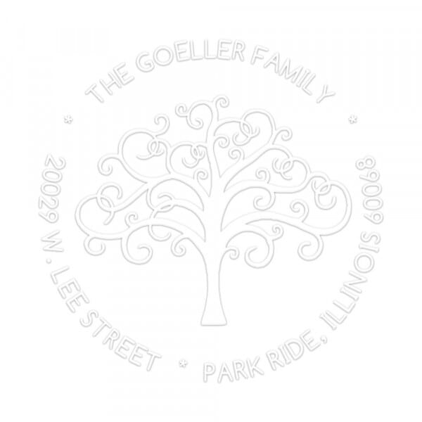 Family Tree Round Monogram Seal