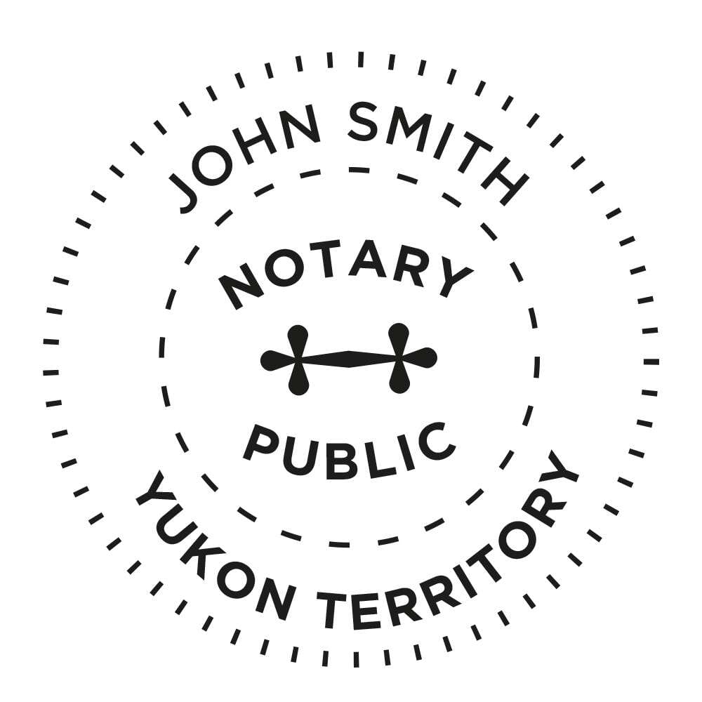 Yukon Territory Notary stamp 1 5/8'' diameter getstamps.ca