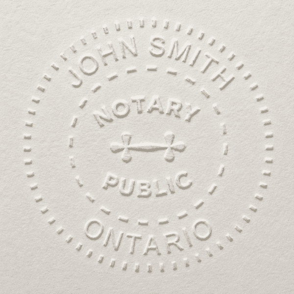 Ontario Canada Notary seal - 1 5/8'' diameter