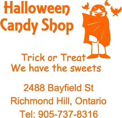 Timbre carré orange Halloween