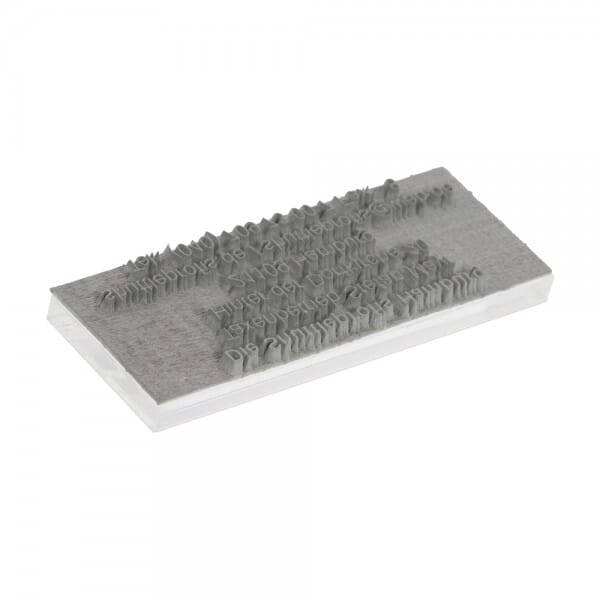 Textplate for Heri Pen Stamps (1 3/8 &#039;&#039; x 5/16 &#039;&#039; - 4 lines)