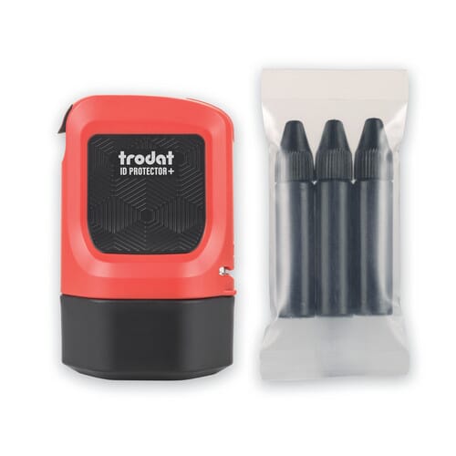 Trodat ID Protector± Red Mount &amp; 3 Refill Pack