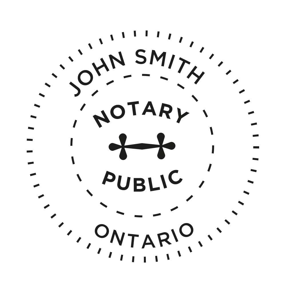 Ontario Notary stamp 1 5/8'' diameter getstamps.ca