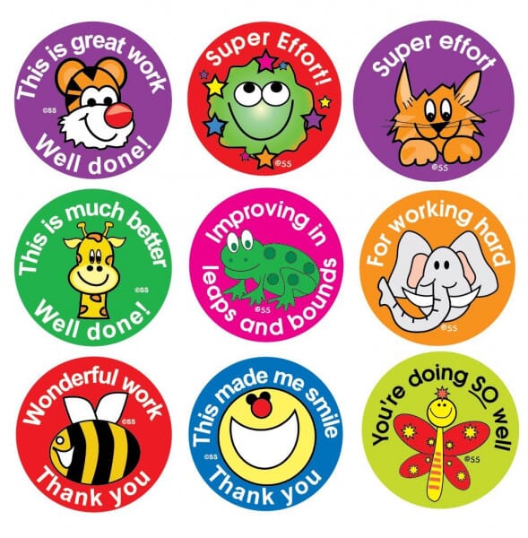 Teacher Stickers- Animal Effort (180 pack)