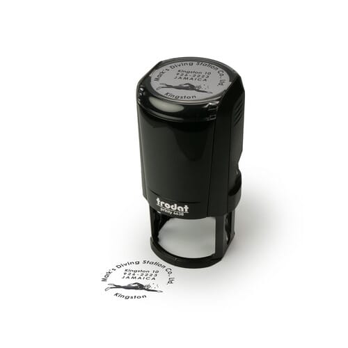 Trodat Self-inking Printy 4638 | Round 1-1/2" Dia - 6 Lines