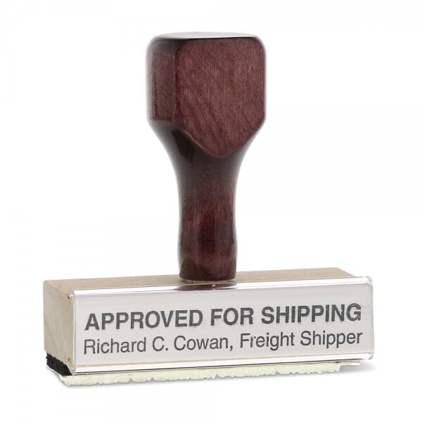 Rubber Stamp - wood - 1/2&quot; X 2-5/8&quot; up to two lines